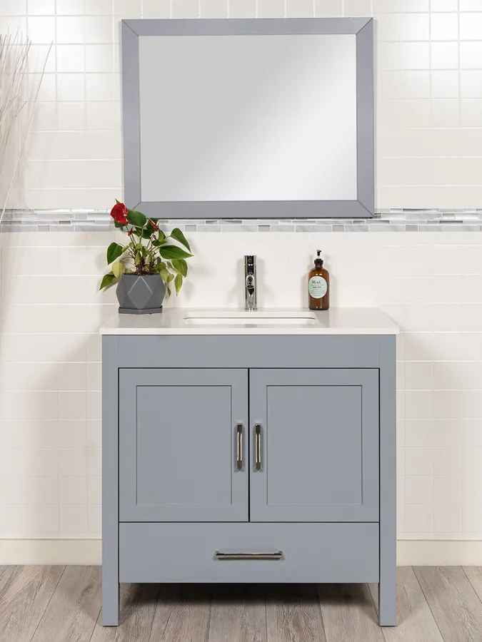 32 inch Bathroom Vanity with Quartz Counter - Style 7432