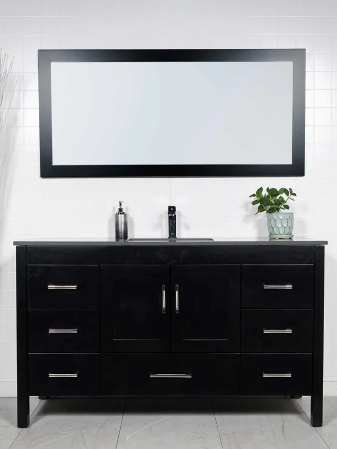 59 inch Large Single Sink Vanity - Style 7459