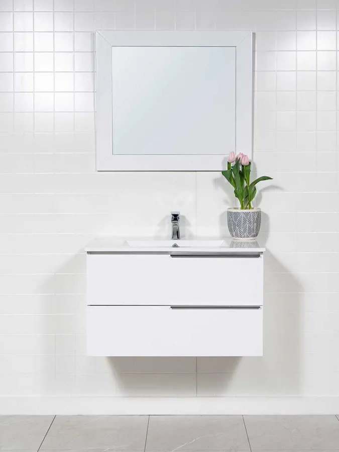 32 inch Narrow Depth Wall Mounted Vanity - Style 1132