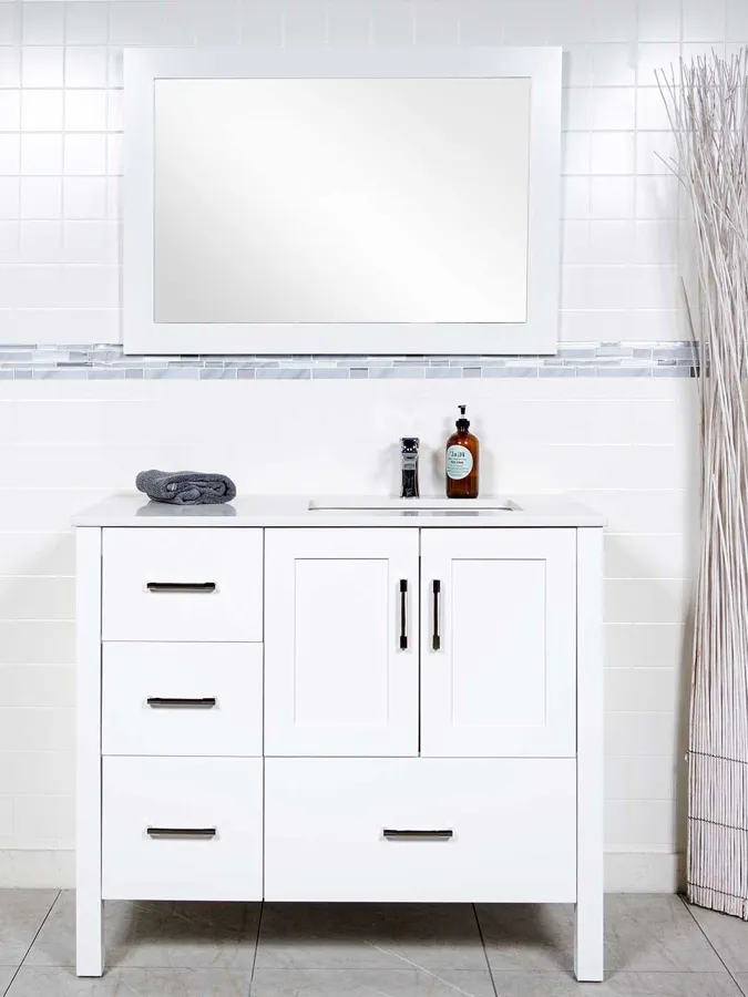 41 inch Vanity with Sink on Right Side - Style 2441