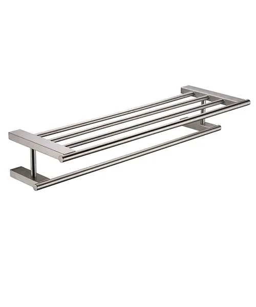Shelf with Towel Bar - Chrome
