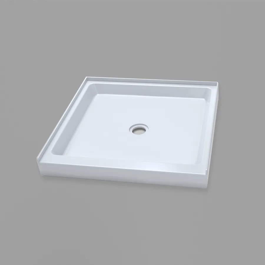 BASE 3232C (32"Lx32"Wx3"H) Single threshold Center Drain