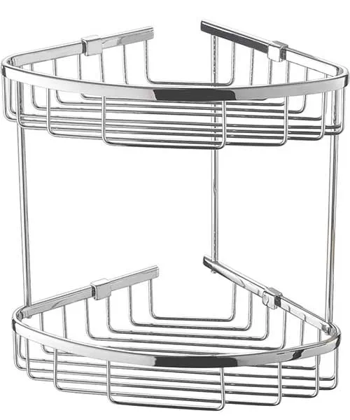 Double Tier Corner Shower Basket – Chrome