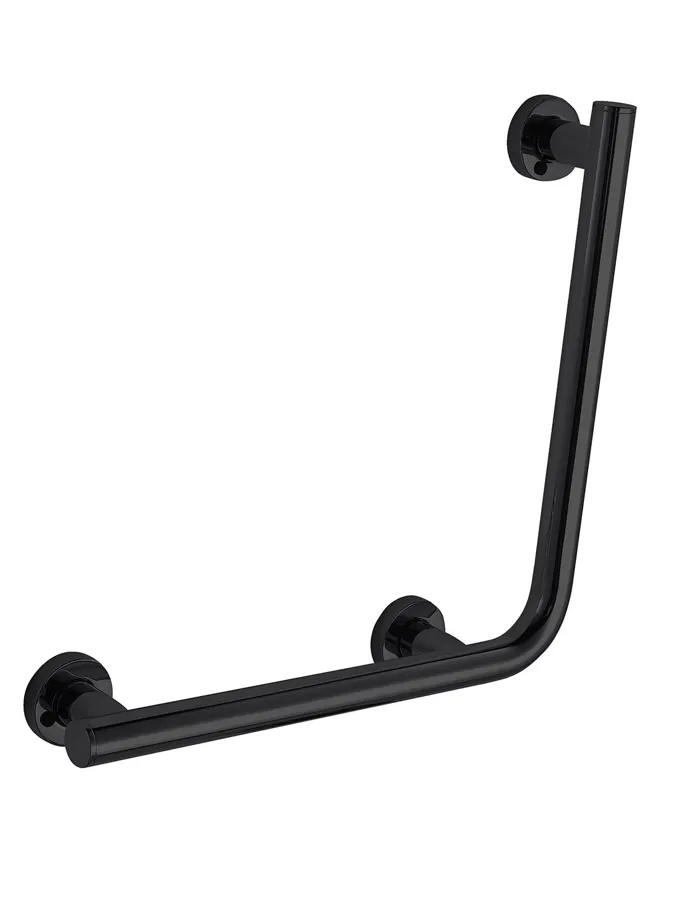 L- Shape Shower Grab Bar - Black