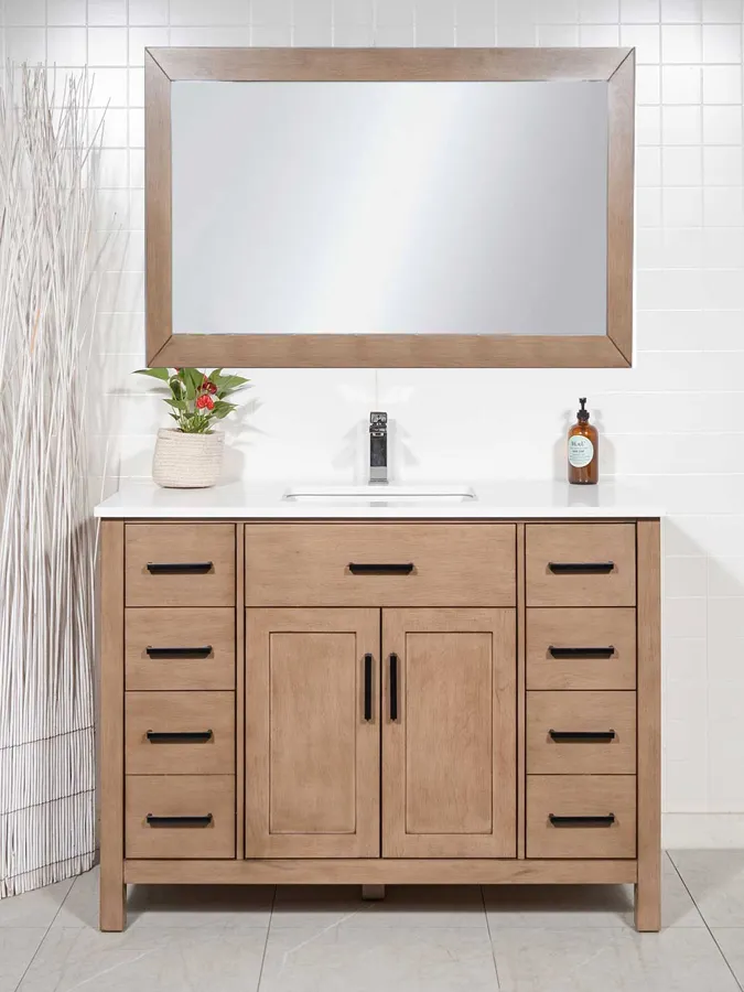 48 inch White Oak Vanity - Style 7548