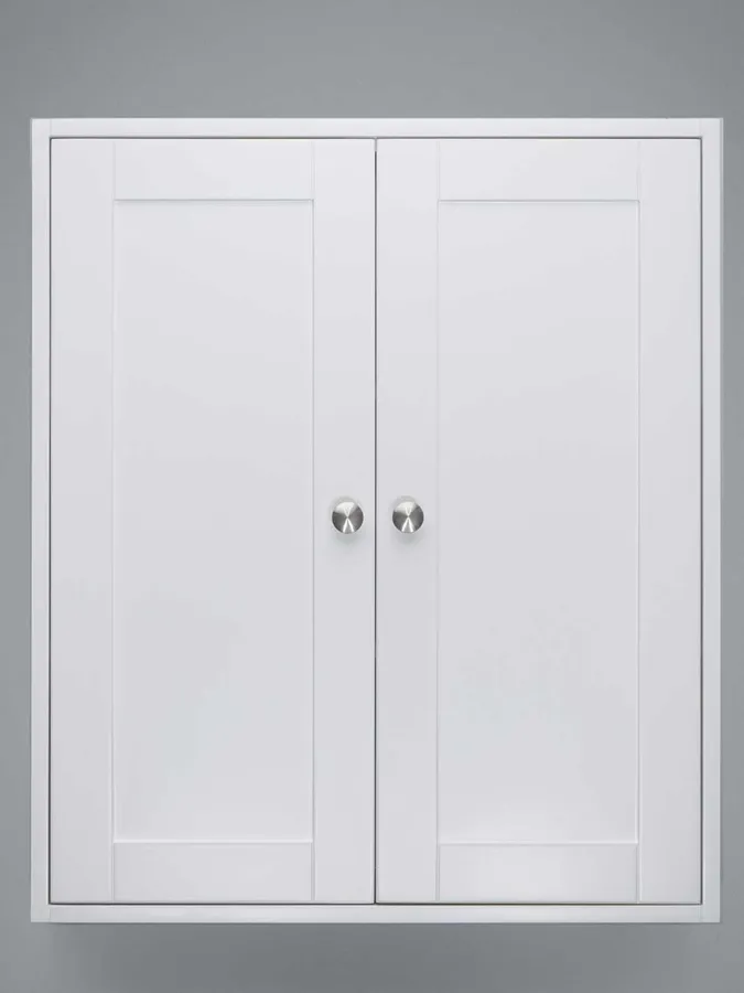 Bathroom Wall Cupboard with Shaker Doors - Style 4107