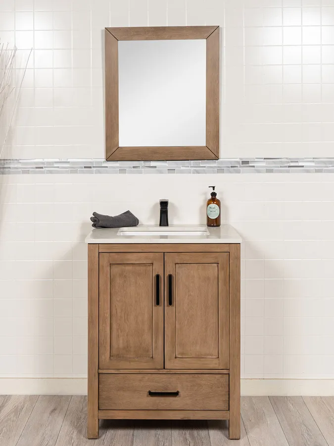 28 inch White Oak Vanity - Style 7528