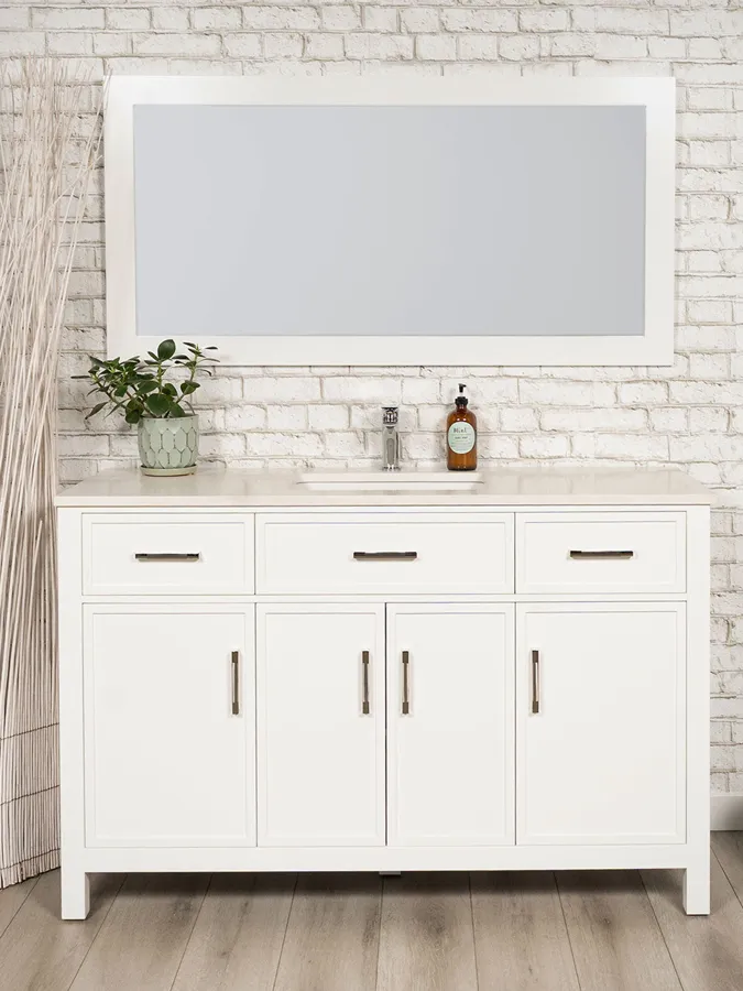 55 Inch Slim Shaker Bathroom Vanity - Style 6155