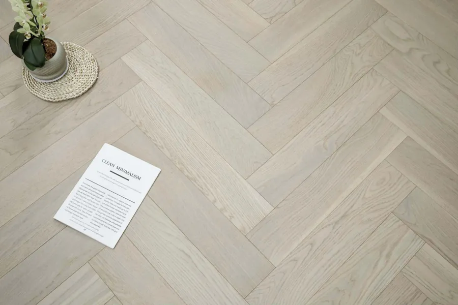 American Oak Herringbone - Pearl