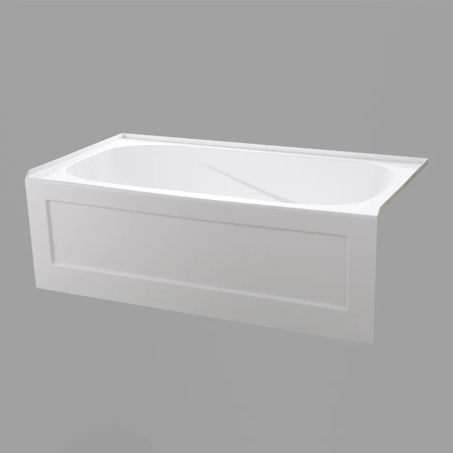 TUB BWS6032L (60"Lx32"Wx21-1/14"H) w/ Armrest Alcove Tub Left Hand Drain