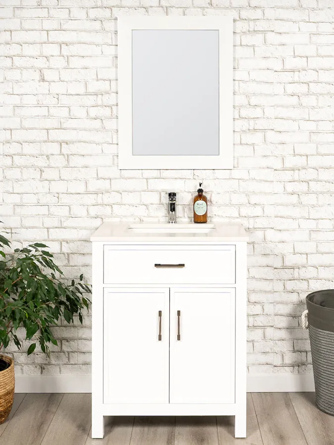 28 inch Vanity with Slim Shaker - Style 6128