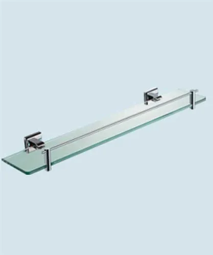 Tempered Glass Shower Shelf with Polished Chrome Finish