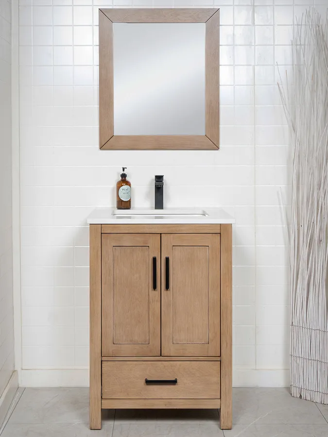 25 inch White Oak Vanity - Style 7525