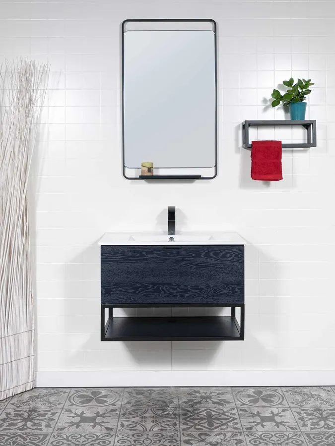30 inch Floating Navy Blue Vanity - Style 5230