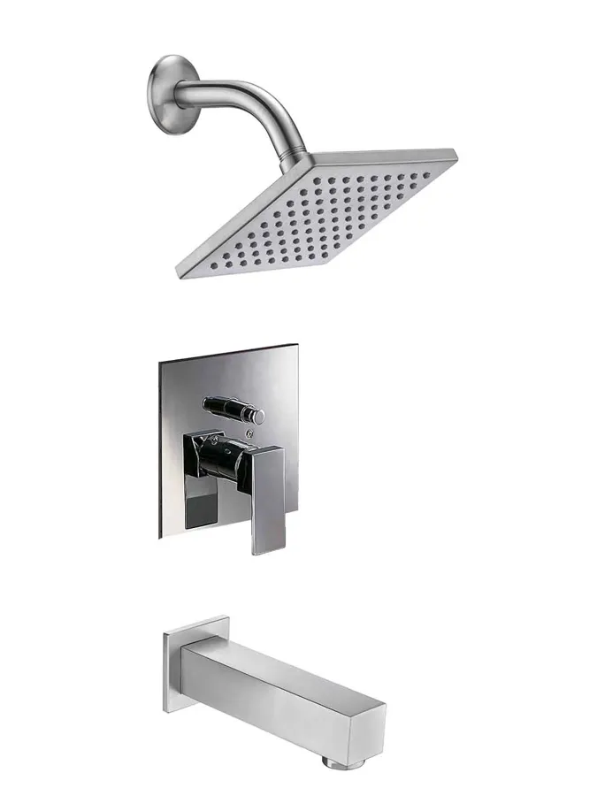 Complete Tub and Shower Set - Brushed Nickel