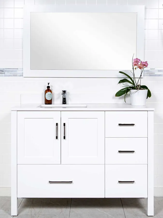 48 inch Vanity with Sink on the Left - Style 2448