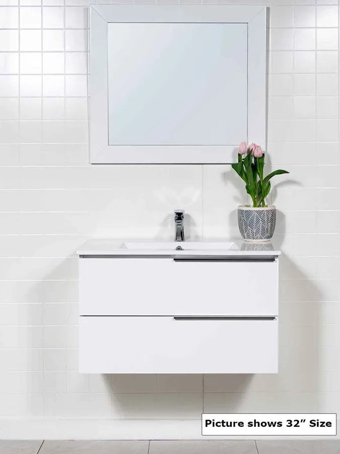 24 inch Floating Vanity with Ceramic Sink - Style 1824