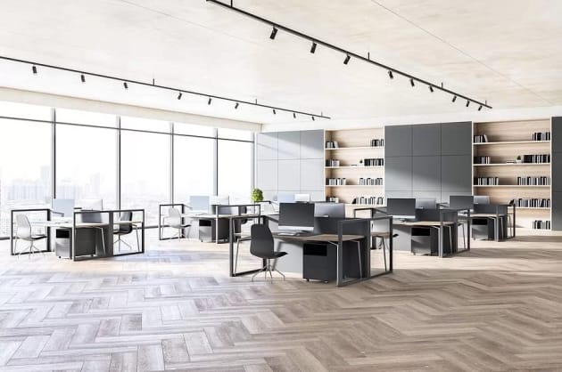 modern office renovation contractor in Burnaby commercial workspace design